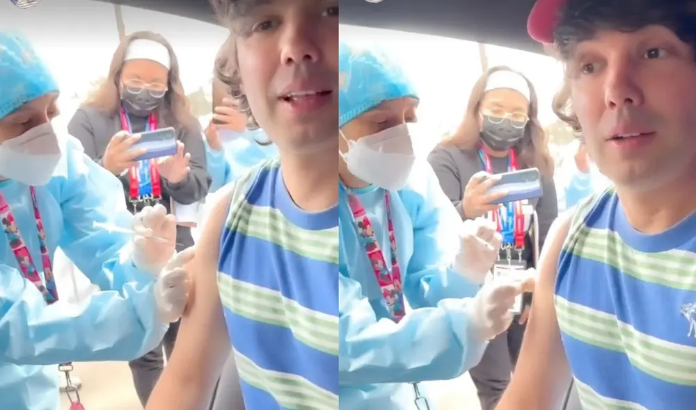 El conductor de América compartió con sus seguidores el momento de su inoculación. Foto: Instagram / Bruno Pinasco