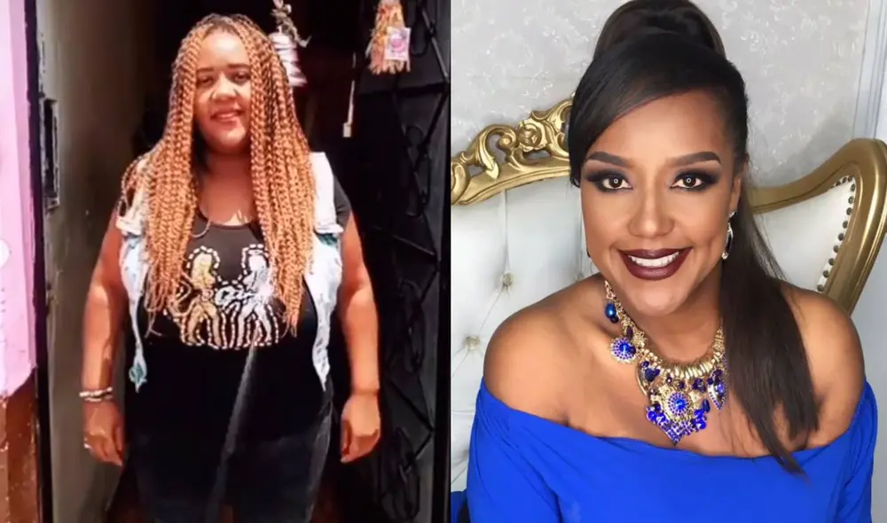 Diana Canto 'La Negra Petróleo' emocionada por su cambio de look. Foto: composición/ Facebook