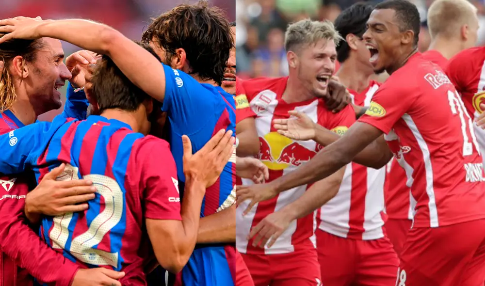 Barcelona se mide hoy, 4 de agosto, ante el RB Salzburgo. Foto: composición EFE/difusión