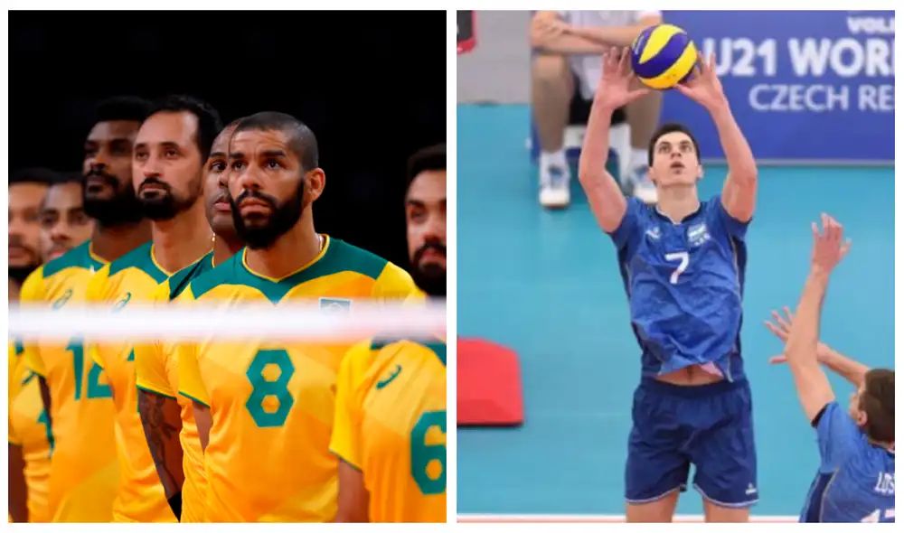 Brasil y Argentina pasan a las semifinales de vóley masculino y se enfrentan a ROC y Francia por el pase a la final de los JJ. OO. Foto: composición EFE /difusión Brasil y Argentina pasan a las semifinales de vóley masculino y se enfrentan a ROC y Francia por el pase a la final de los JJ. OO. Foto: composición EFE /difusión