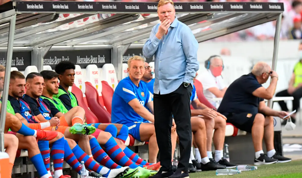 Ronald Koeman dejó sus impresiones tras el tropiezo de sus dirigidos frente al Salzburg. Foto: AFP Ronald Koeman dejó sus impresiones tras el tropiezo de sus dirigidos frente al Salzburg. Foto: AFP
