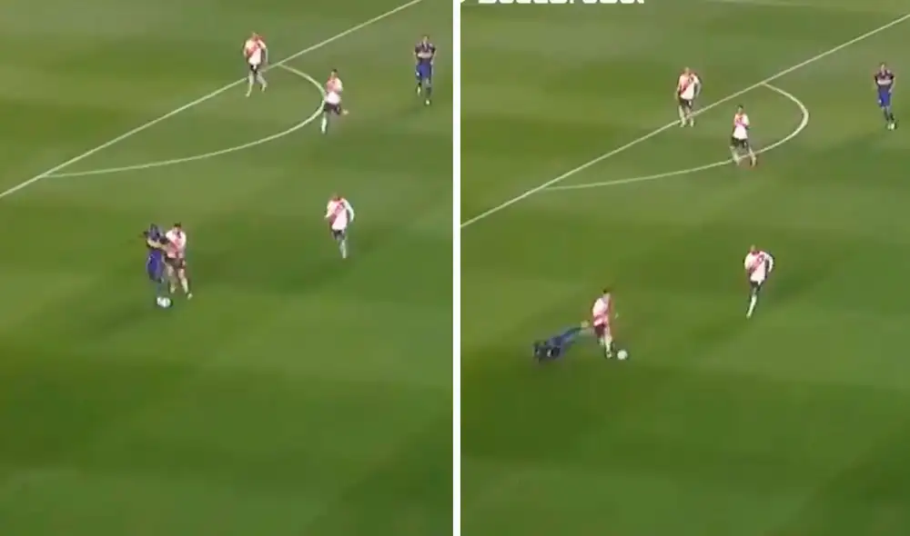 Advíncula debutó con Boca Juniors de titular ante River Plate. Foto: captura TyC Sports