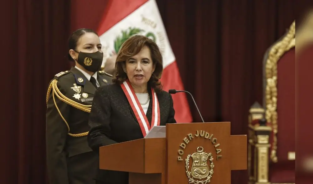 Elvia Barrios es presidenta del Poder Judicial desde enero de 2021. Foto: Antonio Melgarejo/La República
