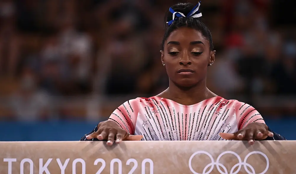 Simone Biles habló tras su participación en los Juegos Olímpicos Tokio 2020. Foto: AFP