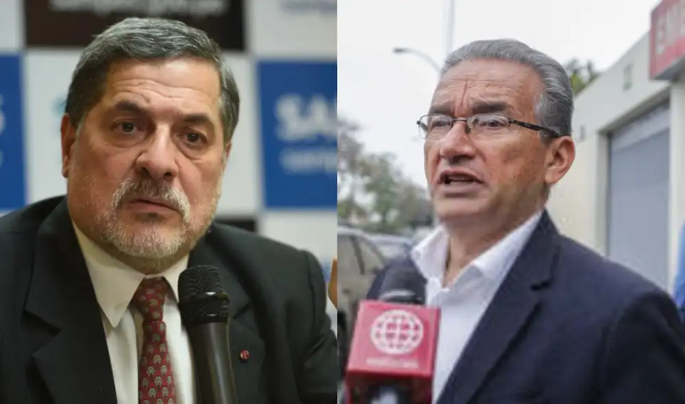 Ernesto Bustamante y Alejandro Aguinaga estuvieron en las antípodas de la vacuna Sinopharm, uno la critica y el otro estuvo en el ensayo clínico. Foto: Composición GLR. Ernesto Bustamante y Alejandro Aguinaga estuvieron en las antípodas de la vacuna Sinopharm, uno la critica y el otro estuvo en el ensayo clínico. Foto: Composición GLR.