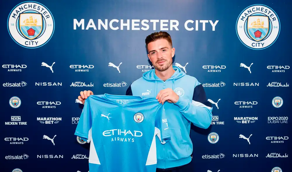 Jack Grealish jugará en el Manchester City tras salir del Aston Villa. Foto: Manchester City Jack Grealish jugará en el Manchester City tras salir del Aston Villa. Foto: Manchester City