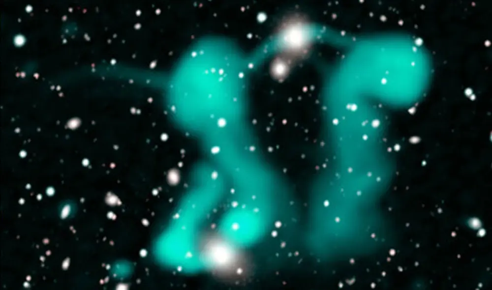 Nubes de electrones llamadas "fantasmas danzantes". Foto: Universidad Western Sydney