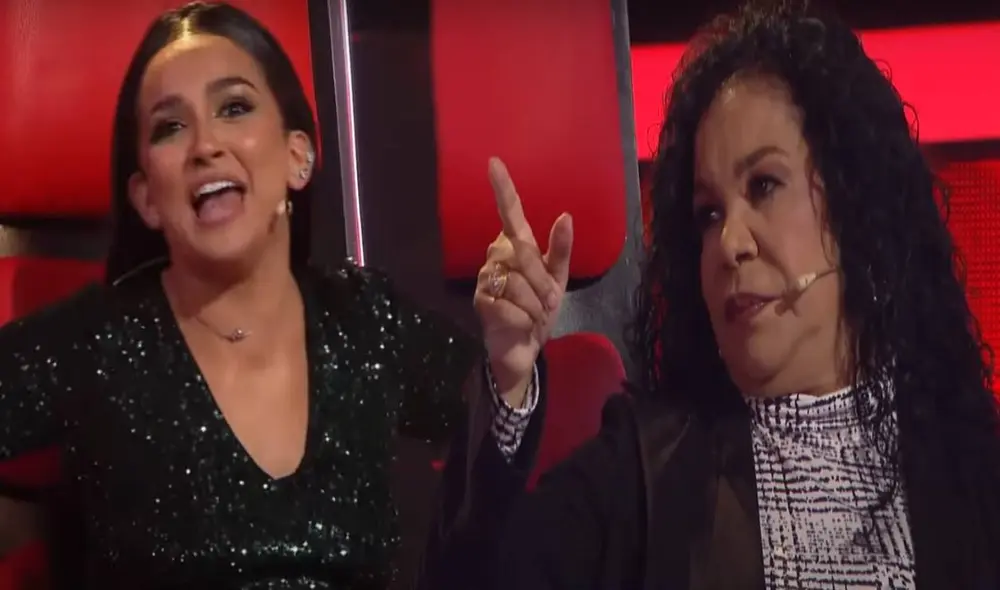 Eva Ayllón dejó en claro que no dará tregua a ninguno de sus compañeros de La voz Perú. Foto: captura Latina