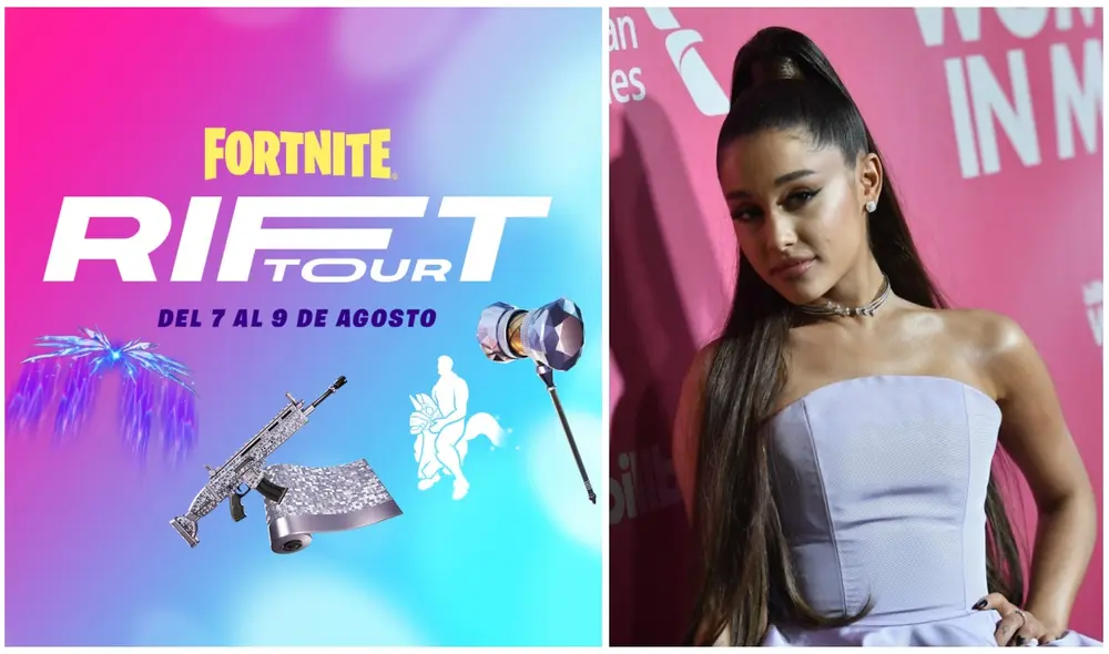 Rift Tour incluye skins de Ariana grande y objetos especiales. Foto: composición LR