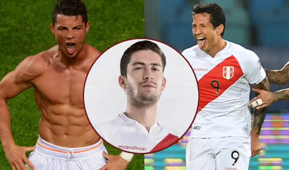Ormeño compara a Lapadula con CR7. Foto: Difusión/AFP