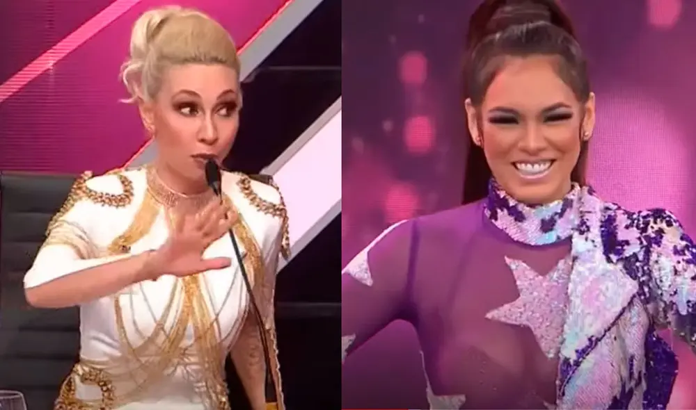 Belén Estévez tuvo duras críticas para la actuación de Jazmín Pinedo, quien se salvó de ser eliminada al final de la gala. Foto: captura de América TV Belén Estévez tuvo duras críticas para la actuación de Jazmín Pinedo, quien se salvó de ser eliminada al final de la gala. Foto: captura de América TV
