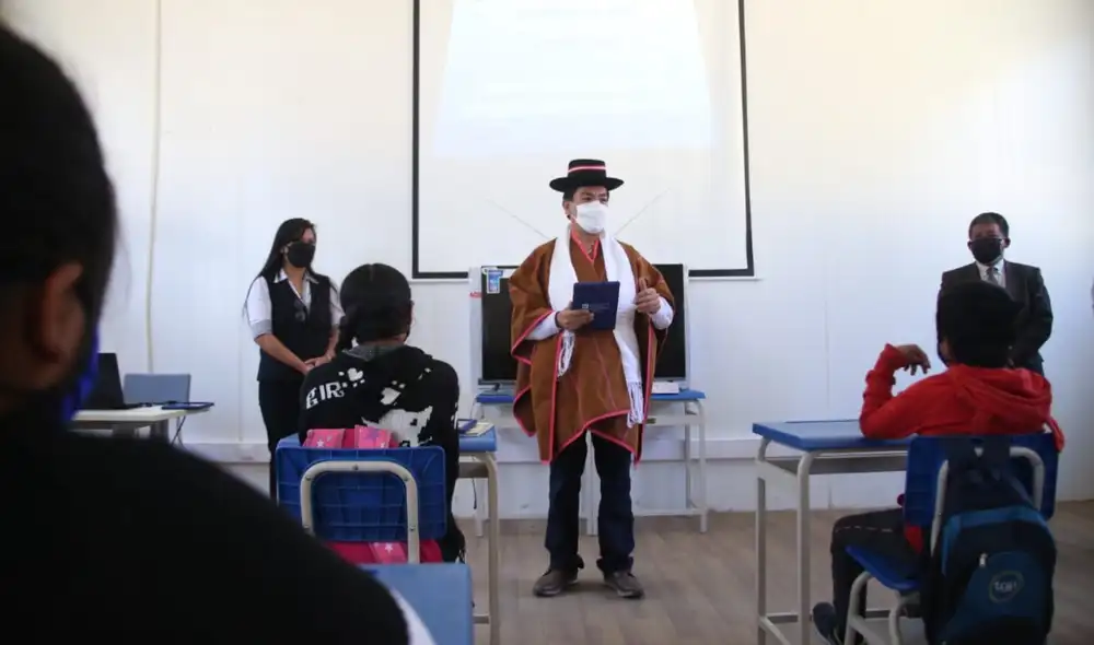 Clases retornaron en 821 colegios de la región de Ayacucho. Foto: Minedu.