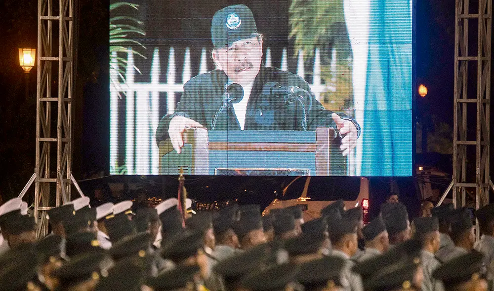 Poder. Daniel Ortega gobierna la nación centroamericana desde el 2007 y junto con su cónyuge de 70 años desde 2017, cuando asumió el cargo de vicepresidenta. Foto: AFP Poder. Daniel Ortega gobierna la nación centroamericana desde el 2007 y junto con su cónyuge de 70 años desde 2017, cuando asumió el cargo de vicepresidenta. Foto: AFP