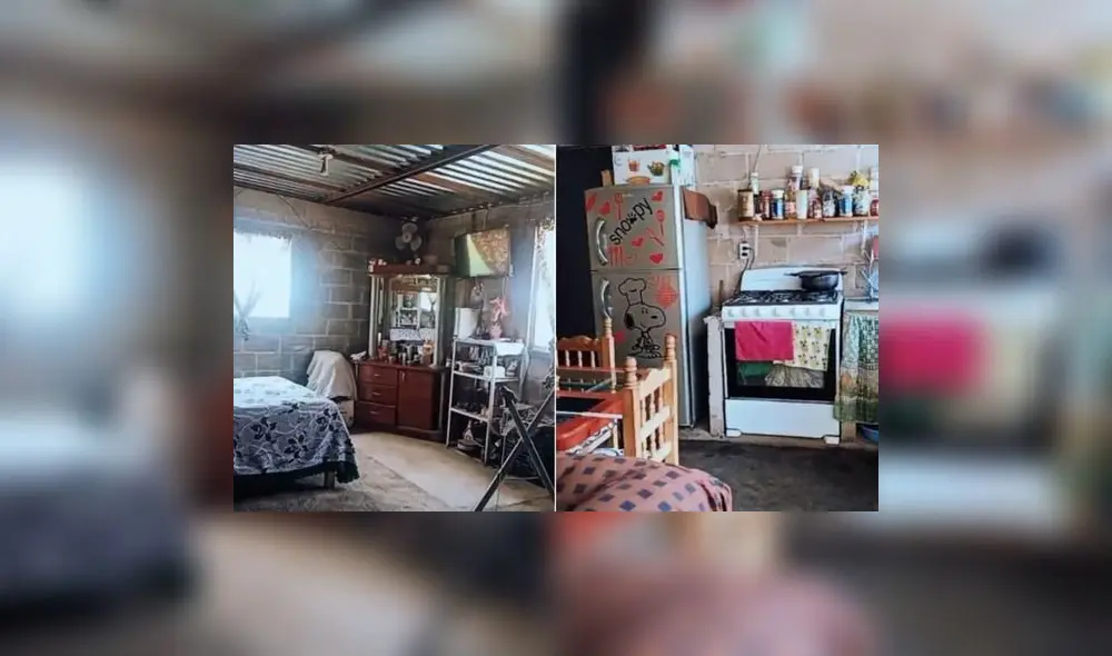 La usuaria mostró las habitaciones, la cocina y la sala e su vivienda. Foto: captura de TikTok