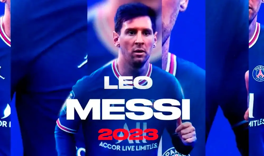Lionel Messi firmó contrato con el PSG hasta 2023. Foto: captura PSG Lionel Messi firmó contrato con el PSG hasta 2023. Foto: captura PSG