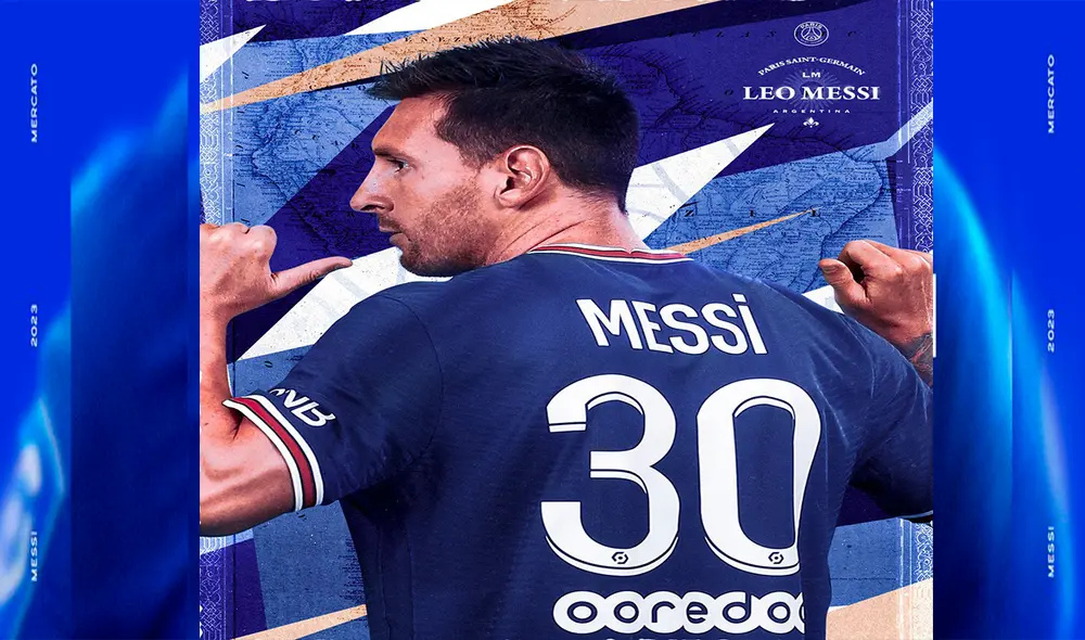 Messi vestirá la camiseta número 30 en el PSG. Foto: Twitter/PSG Messi vestirá la camiseta número 30 en el PSG. Foto: Twitter/PSG