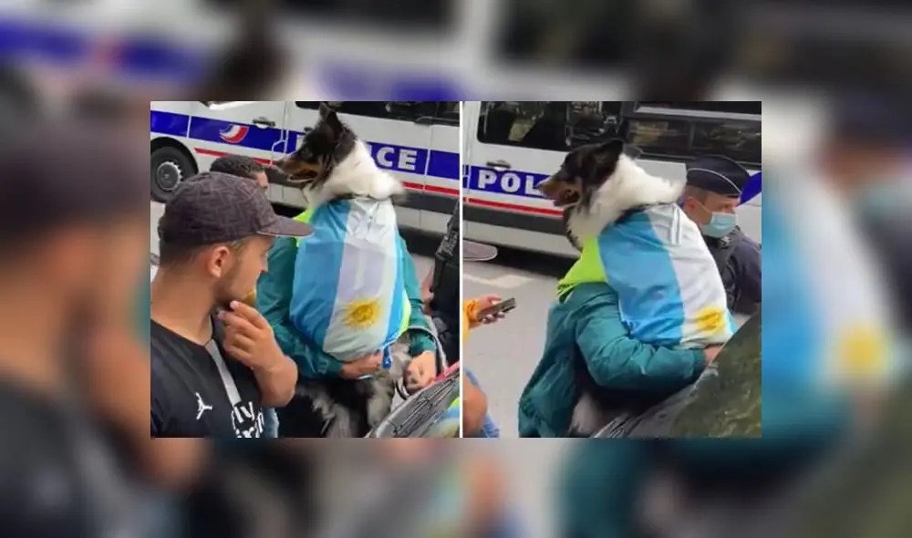 El can llamó la atención de los hinchas franceses. Foto: captura de Twitter