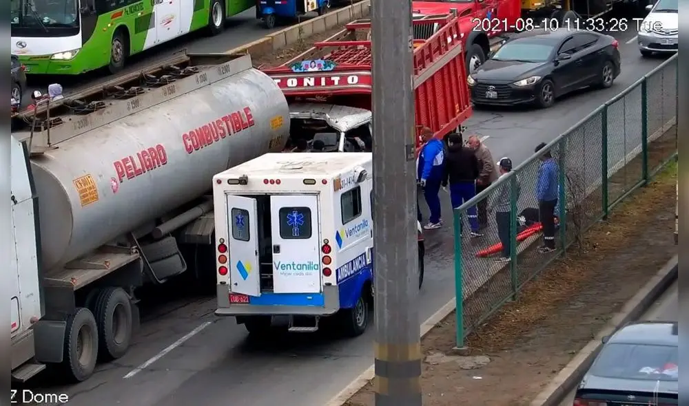La emergencia fue registrada por las cámaras de seguridad del municipio. Foto: difusión