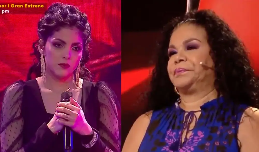 "Habíamos quedado en otra tonalidad, se cambió la tonalidad en el ensayo", dijo Oriana para justificarse. Foto: Captura / Latina