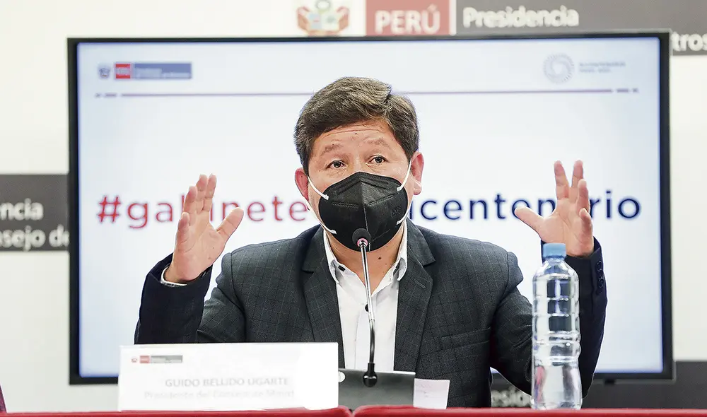 El premier Guido Bellido debe afrontar investigaciones por apología del terrorismo por no deslindar de Sendero Luminoso. Foto: PCM