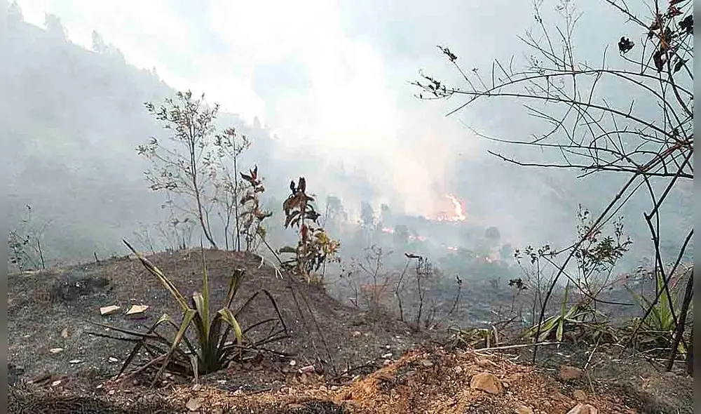 Incesante. Incendio duró una semana en Quispicanchi.