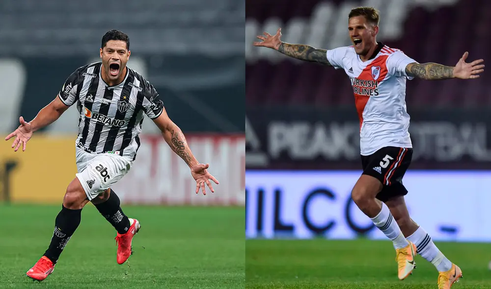 El compromiso Atlético Mineiro vs. River Plate se juega desde las 7.30 p. m. de Perú y 9.30 p. m. de Argentina. Foto: composición/Facebook/AFP