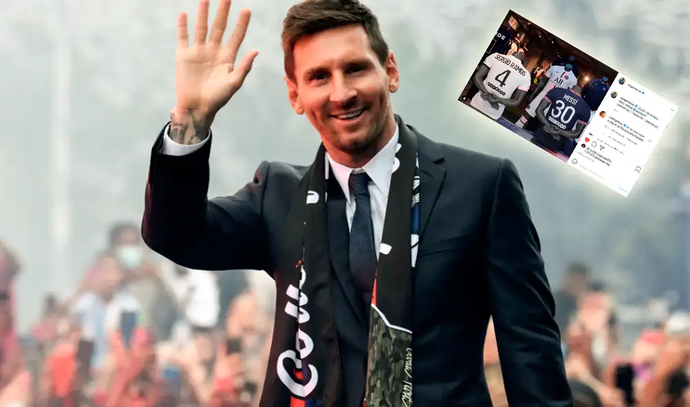 Sergio Ramos se pronunció por primera vez sobre la llegada de Lionel Messi al París Saint Germain. Foto: AFP/composición