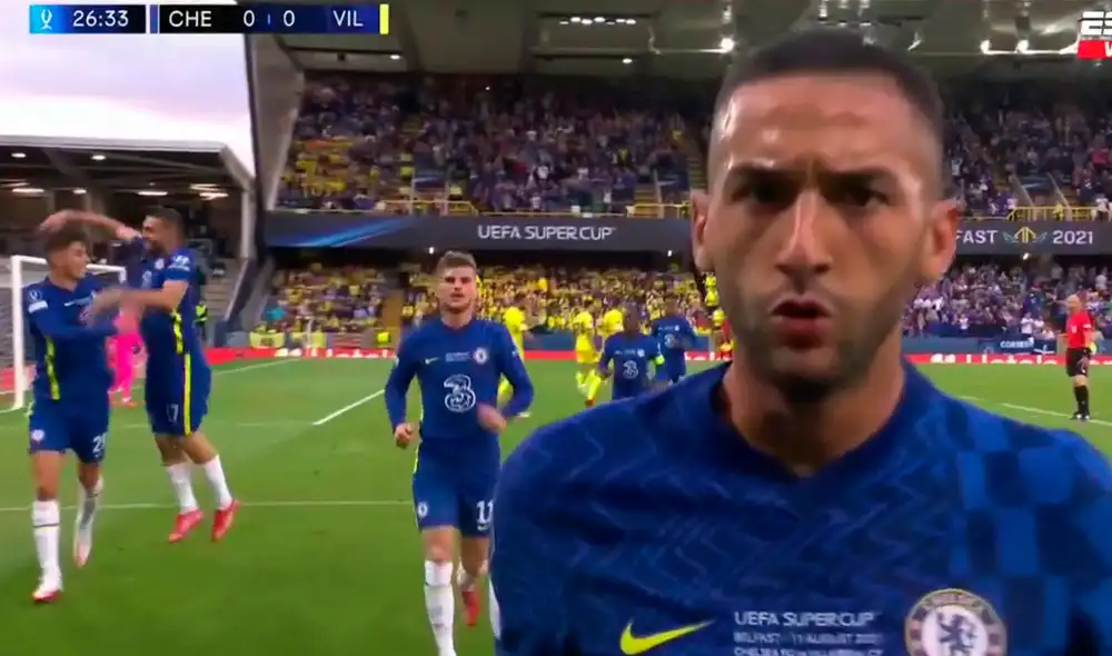 Kai Havertz fue el asistente para que Hakim Ziyech ponga el 1-0 del Chelsea. Foto: captura ESPN Kai Havertz fue el asistente para que Hakim Ziyech ponga el 1-0 del Chelsea. Foto: captura ESPN