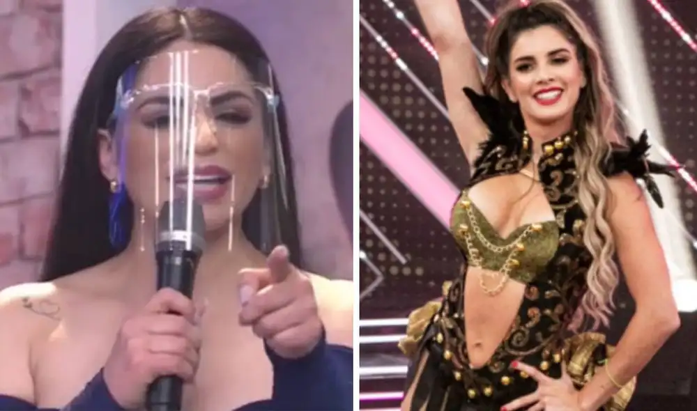 Este sábado Leslie Moscoso y Korina Rivadeneira se enfrentarán para salir de la sentencia en Reinas del show. Foto: captura de América TV / Instagram