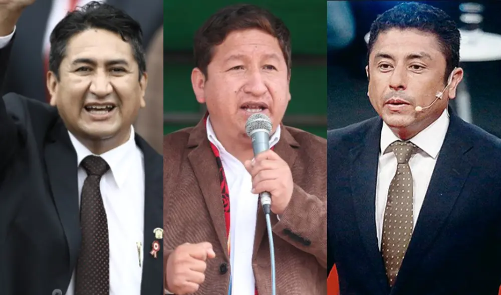 Vladimir Cerrón, Guido Bellido y Guillermo Bermejo. Foto: Composición/La República