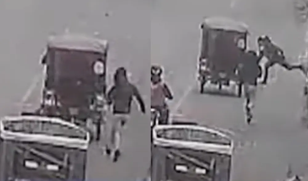 El robo se registró en la calle Salazar Bondy en Santa Anita. Foto: captura de Panamericana Televisión