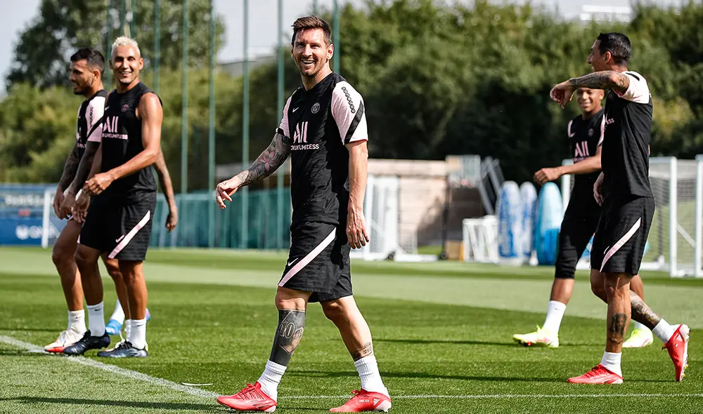 Lionel Messi cumplió este jueves su primer día de entrenamientos con el club parisino. Foto: PSG