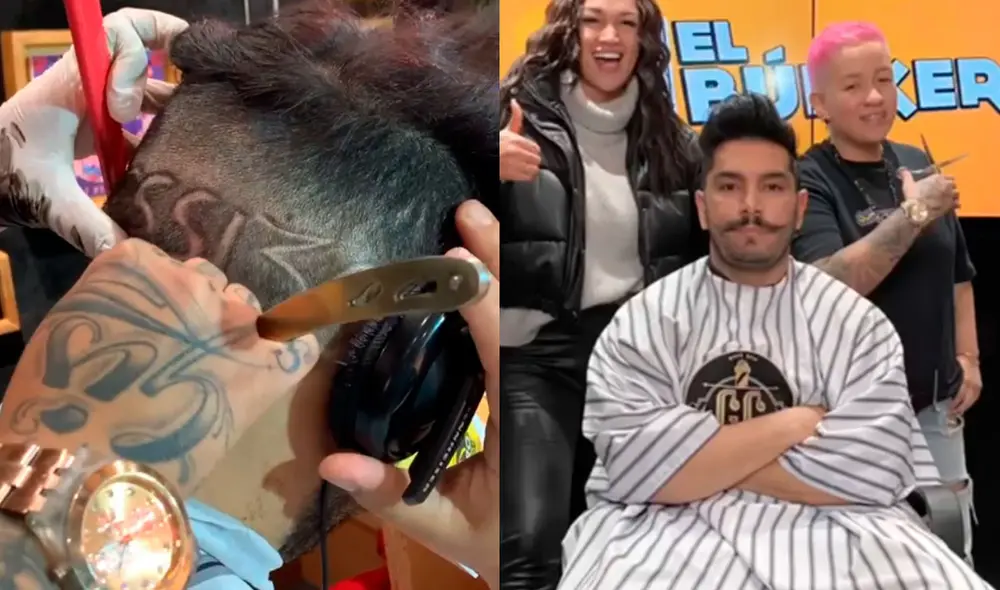 El integrante de Esto es guerra cumplió reto de raparse el nombre del futbolista de PSG. Foto: Rafael Cardozo/Instagram