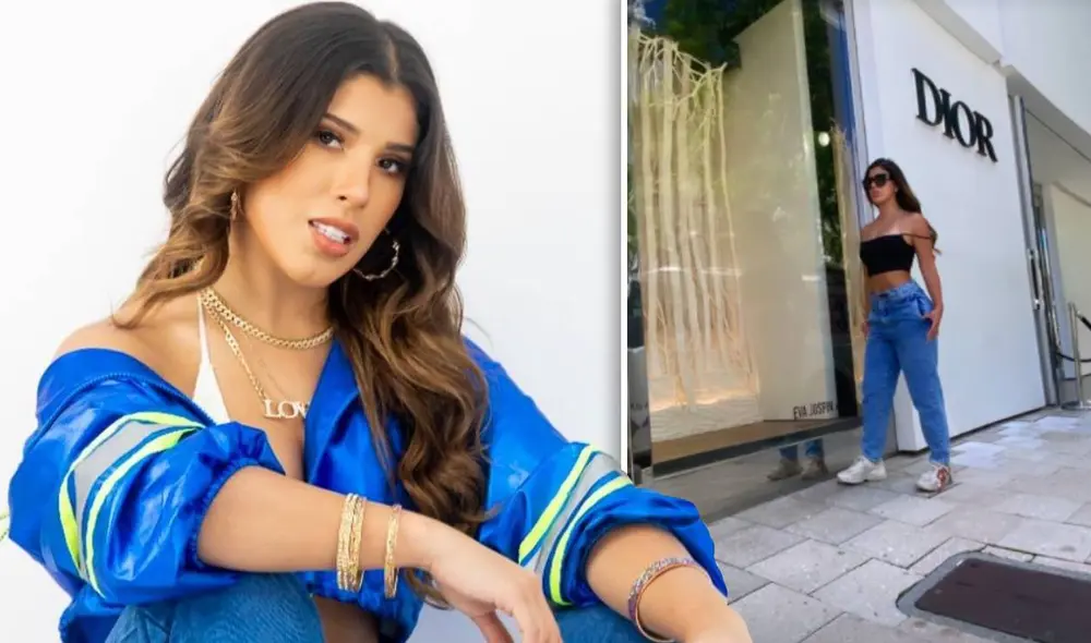 Yahaira Plasencia luego se mostró saliendo del mall portando las bolsas de sus compras y caminando por diversas calles de Miami. Foto: composición Instagram