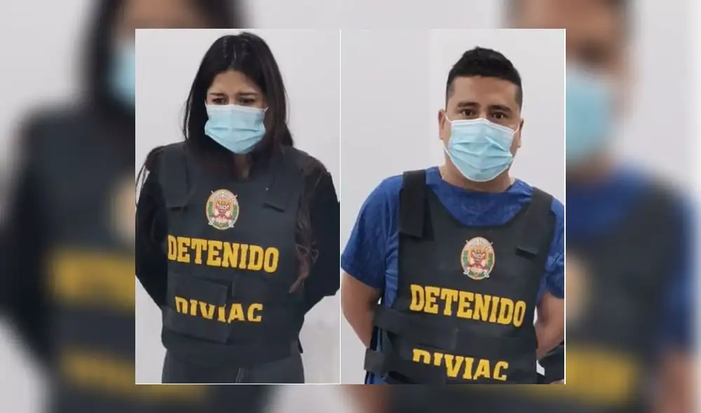 Dos de los intervenidos que estarían inmersos en presuntos delitos informáticos. Foto: MP