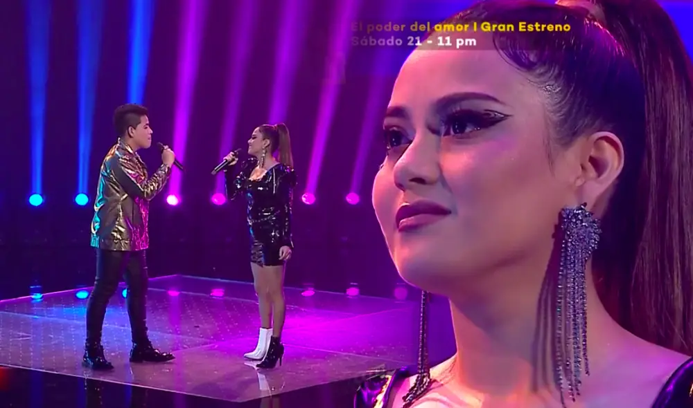 “Un placer regresar a un escenario que me dio muchas alegrías", dijo Amy Gutiérrez luego de la presentación. Foto: composición Latina