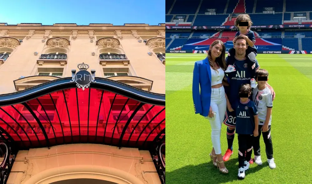 La familia Messi pasa los días en uno de los más lujosos e históricos hoteles de París. Foto: composición Twitter/Invictos, Instagram/leroyalmonceau La familia Messi pasa los días en uno de los más lujosos e históricos hoteles de París. Foto: composición Twitter/Invictos, Instagram/leroyalmonceau