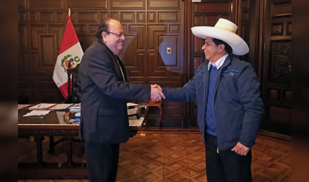 Pedro Castillo se reunió con Julio Velarde. Foto: Twitter de Pedro Castillo