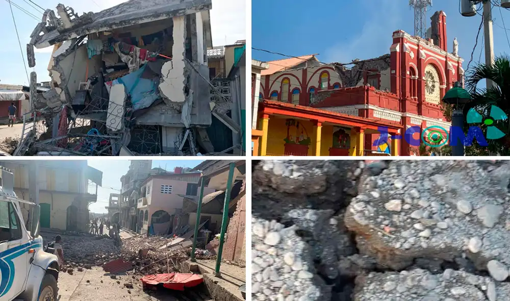 El terremoto se produjo a 8 kilómetros de la capital de Petit Trou de Nippes, a unos 150 kilómetros al oeste de la capital, Puerto Príncipe. Foto: composición / Twitter El terremoto se produjo a 8 kilómetros de la capital de Petit Trou de Nippes, a unos 150 kilómetros al oeste de la capital, Puerto Príncipe. Foto: composición / Twitter