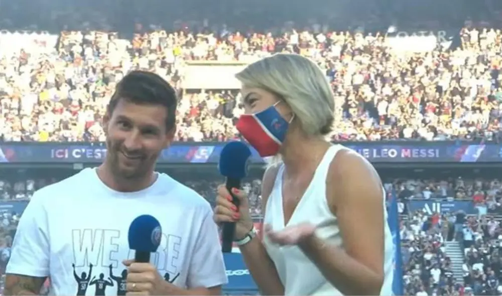 Messi llegó al Parque de los Príncipes para conocer a sus nuevos hinchas. El público lo recibió como una gran estrella. Foto: captura YouTube