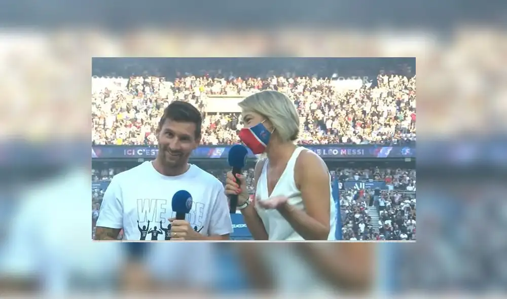 Lionel Messi en su presentación. Foto: PSG TV