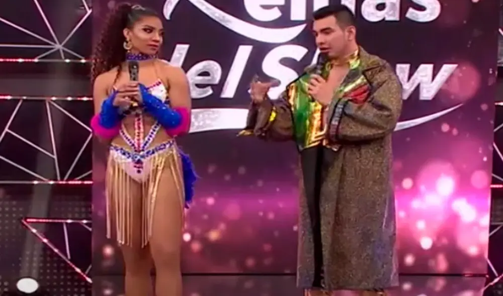 Carla Rueda prefirió marcar distancia de su bailarín Diego Cornejo, con quien se le especulaba una relación sentimental. Foto: captura de América TV
