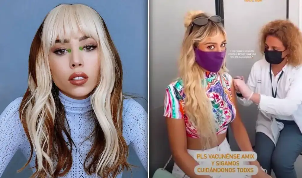 Danna Paola recibió la primera dosis de la vacuna y compartió el momento en redes sociales. Foto: composición Instagram Danna Paola recibió la primera dosis de la vacuna y compartió el momento en redes sociales. Foto: composición Instagram