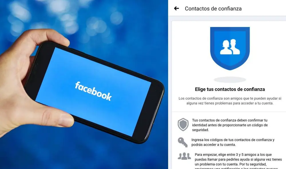 La red social otorga muchos métodos para protegerte de posibles hackeos, pero uno de los más efectivos es la asignación de contactos de confianza. ¿Cómo funcionan y cómo los configuro? Foto: Barons/composición