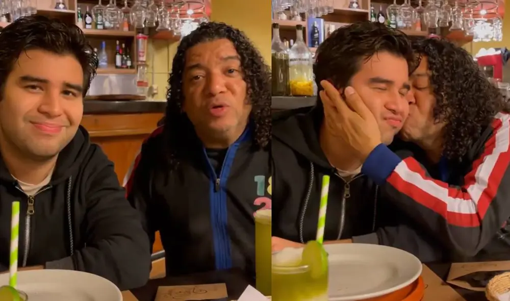 Carlos Vílchez almuerza junto a su hijo Jean Carlo y le dedica unas palabras por sus 22 años. Foto: Carlos Vílchez/Instagram