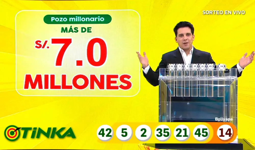 El monto para este domingo 15 de agosto de 2021 es S/ 7 001 114. Foto: Tinka El monto para este domingo 15 de agosto de 2021 es S/ 7 001 114. Foto: Tinka