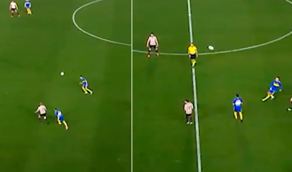 La pelota se la pasó en el aire durante varios segundos. Foto: TNT Sports