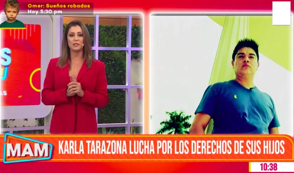 "Hasta el día de hoy se le ha dado todas las facilidades para que se pueda encontrar con los niños", expresó Karla Tarazona. Foto: captura Latina