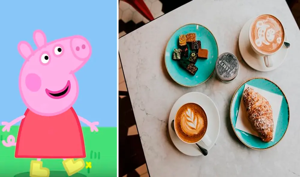 El anuncio de 'Peppa Pig' en un café que vende sándwiches de tocino indignó a padres de familia. Foto: captura de Facebook/Gordon St Coffee El anuncio de 'Peppa Pig' en un café que vende sándwiches de tocino indignó a padres de familia. Foto: captura de Facebook/Gordon St Coffee