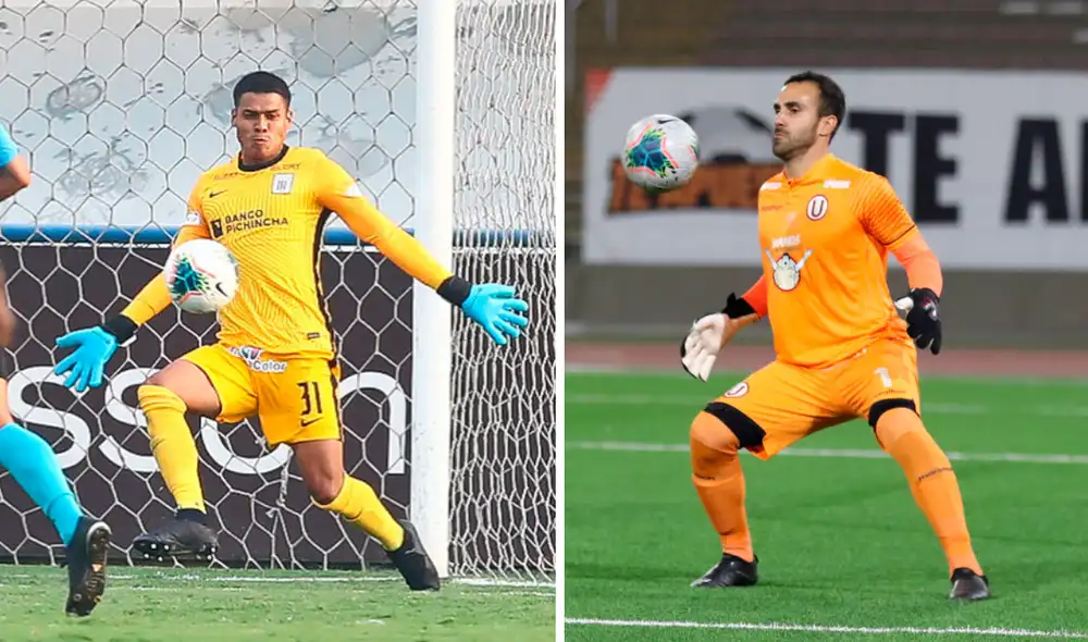 Tanto Ángelo Campos como José Carvallo son arqueros bien identificados con Alianza Lima y Universitario, respectivamente. Foto: Liga de Fútbol Profesional